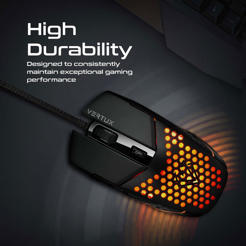 VERTUX Katana Wired RGB Gaming Mouse - 6 Buttons