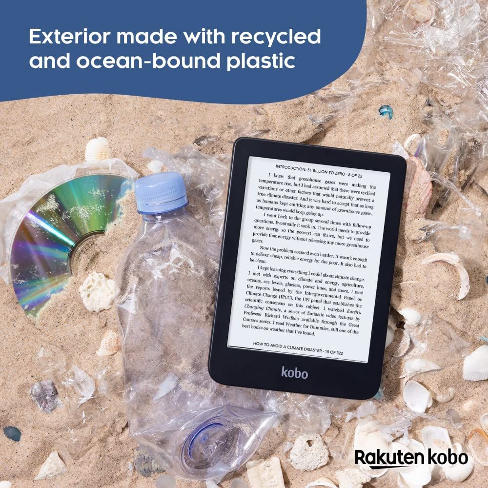 Kobo Clara 2E eReader – 6" HD E Ink Carta 1200, 16GB, Waterproof, Bluetooth Audiobooks, ComfortLight PRO, Eco-Friendly Design