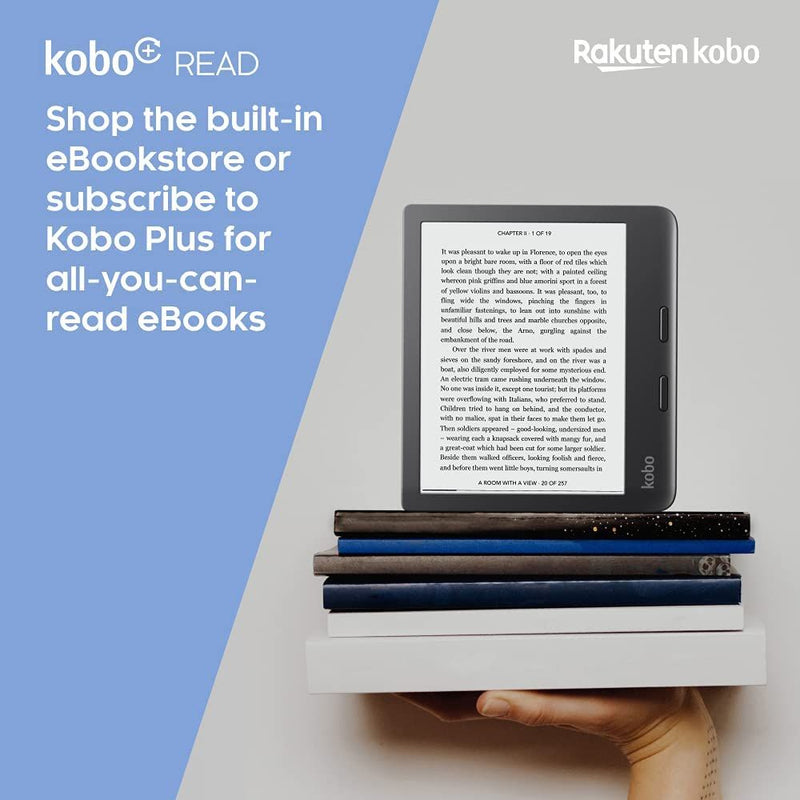 Kobo Libra 2 | eReader | 7” Glare Free Touchscreen | Waterproof | Adjustable Brightness and Color Temperature | Blue Light Reduction | eBooks | WiFi | 32GB of Storage | Carta E Ink Technology