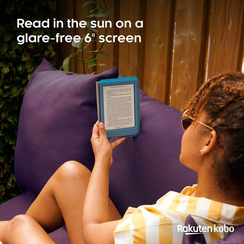 Kobo Nia | eReader | 6” Glare Free Touchscreen | Adjustable Brightness | Thin & Light | eBooks | WiFi | 8GB of Storage | Carta E Ink Technology