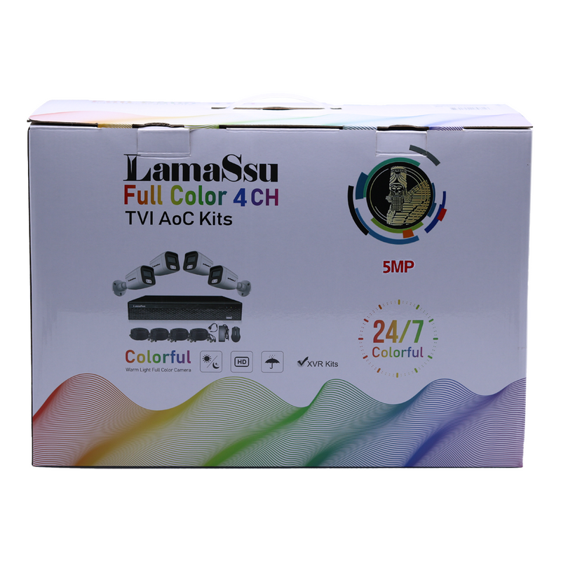 LamaSsu 4CH 5MP Full Color & XVR Kits TVI Output / Audio Over Coaxial