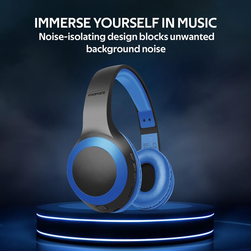 Promate LaBoca Deep Bass Over-Ear Wireless Headphone