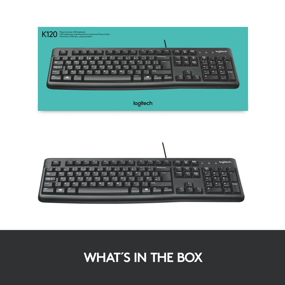 Logitech K120 USB Keyboard - Arabic/English – AL-NABAA Logitech K120 USB Keyboard - Arabic/English – AL-NABAA