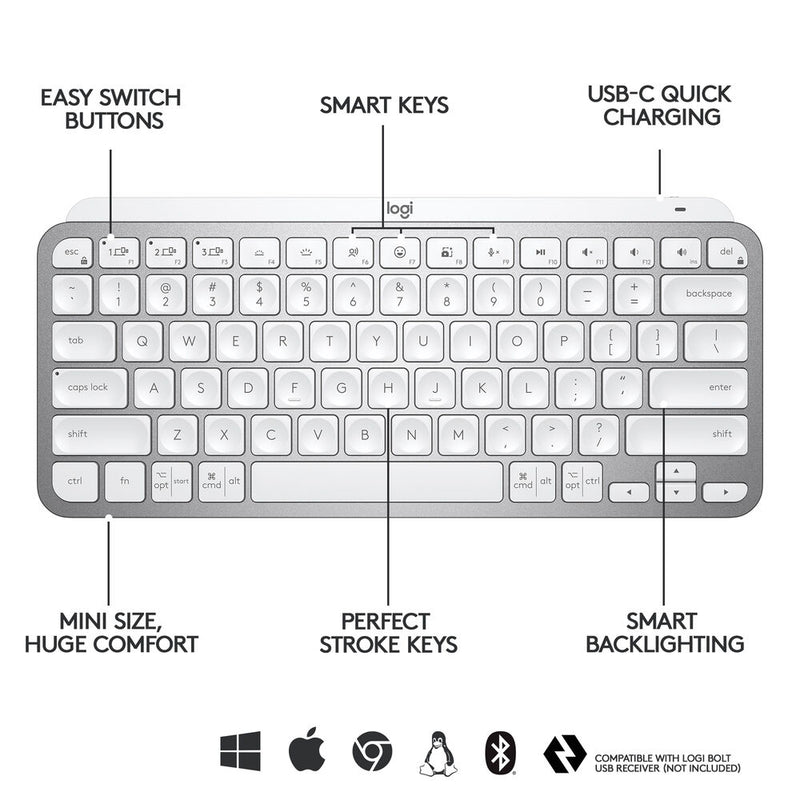 Logitech MX Keys Mini Wireless Keyboard - English