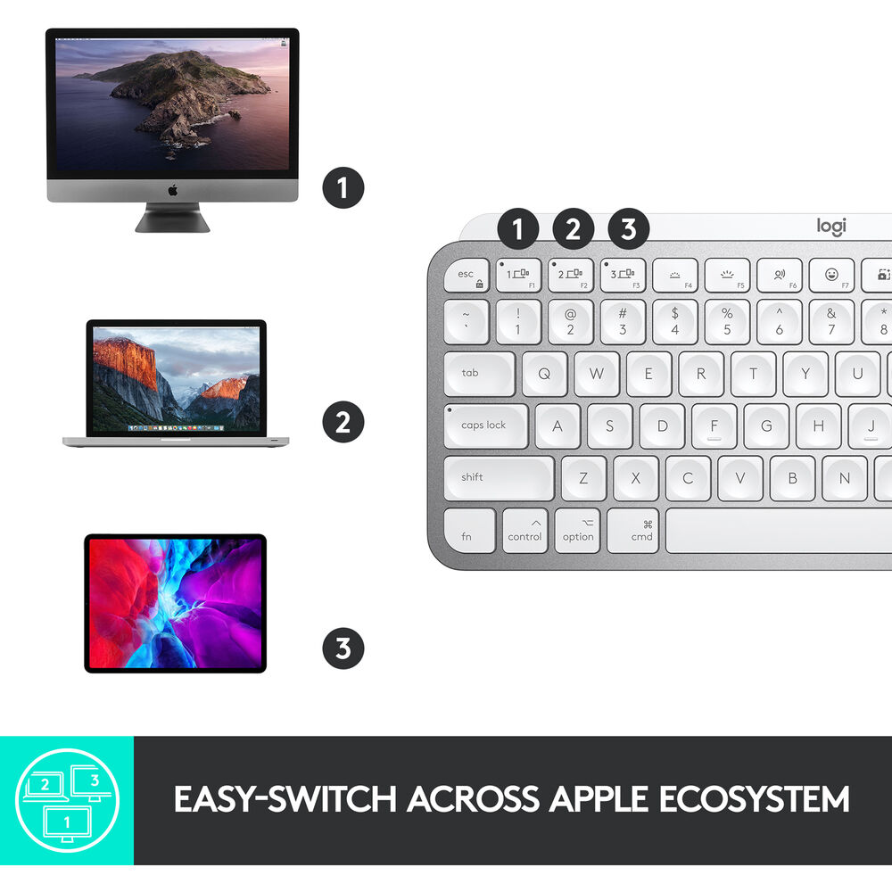 لوحة مفاتيح لاسلكية Logitech MX Keys Mini لنظام Mac (En)