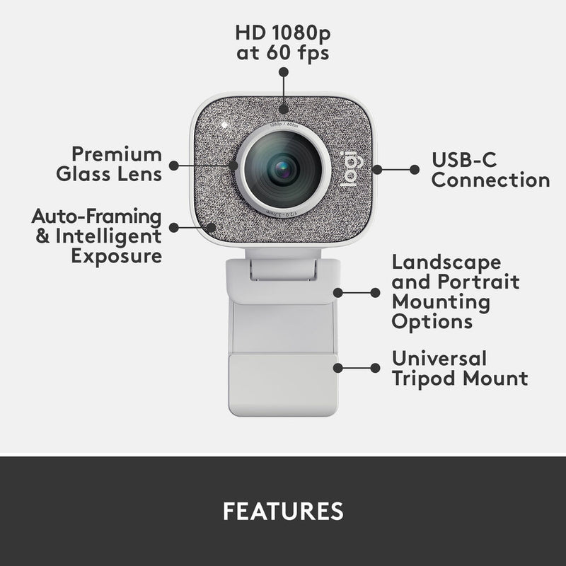 Logitech StreamCam Full HD 1080p 60fps Webcam
