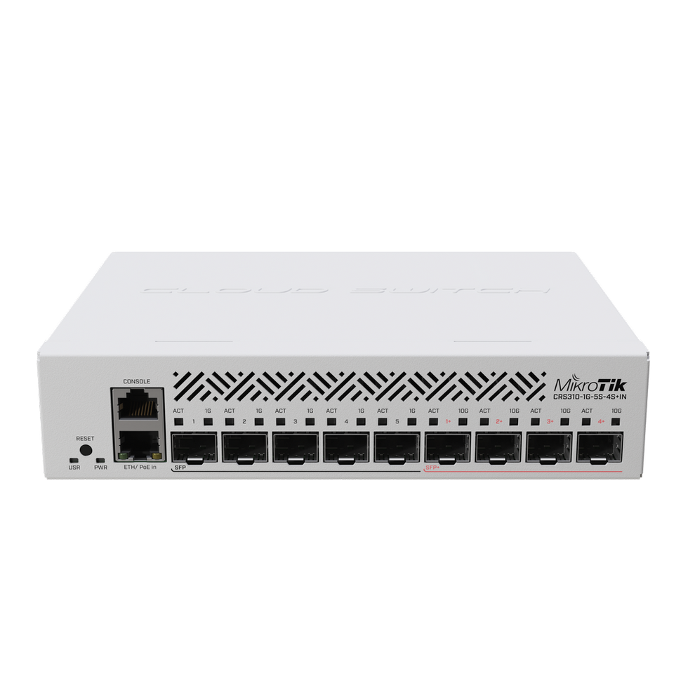 MikroTik CRS310-1G-5S-4S+IN 2.5G Switch, 5x 2.5G RJ45, 4x 10G SFP+, 1G ...