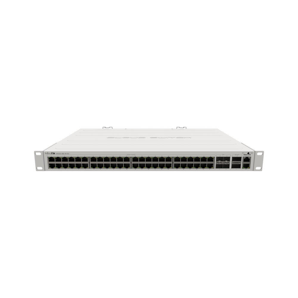 ميكروتيك CRS354-48G-4S+2Q+RM مفتاح جيجابت بـ 48 منفذ، 4 منافذ 10G SFP+، 2 منفذ 40G QSFP+، للتثبيت على الرف، نظام تشغيل راوتر v7