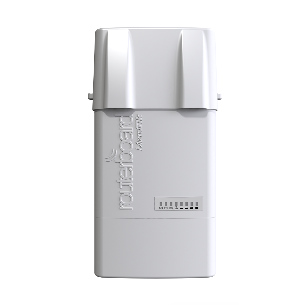 MikroTik BaseBox 2 2.4 جيجا هرتز مدمج AP/Backbone/CPE، موصلات 2xRPSMA، فتحة miniPCI-e، Gigabit Ethernet
