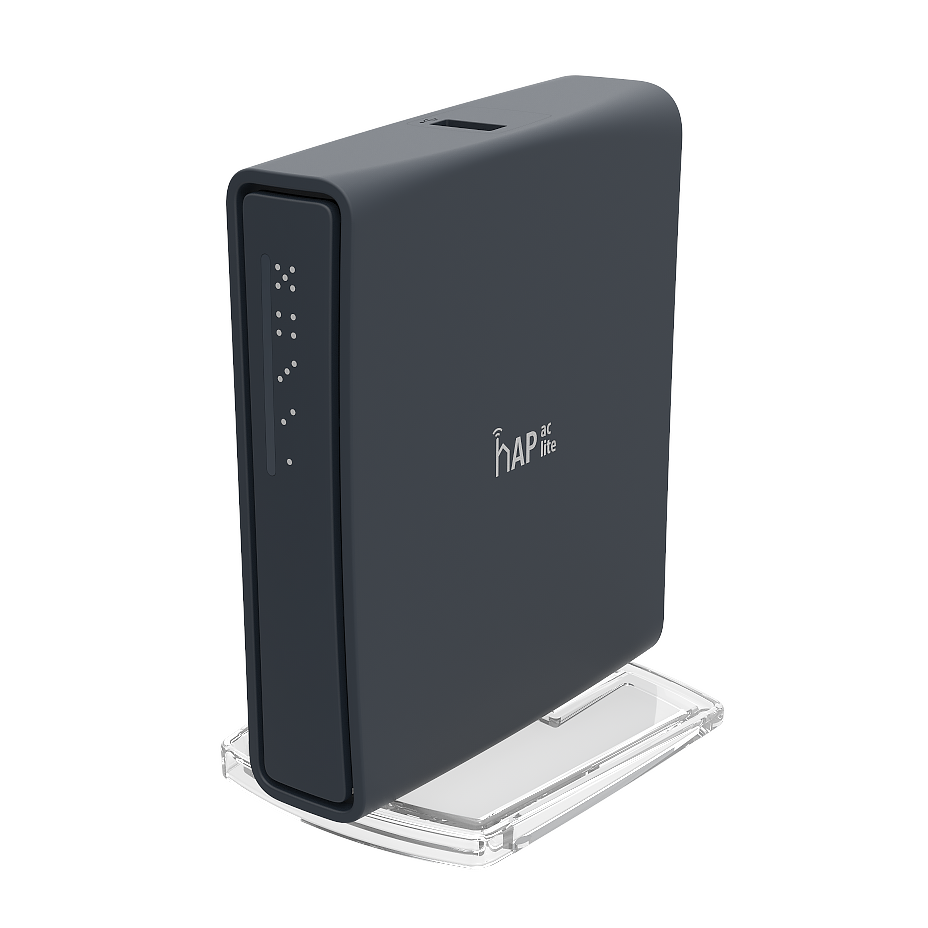 MikroTik hAP ac lite TC Dual-Concurrent 2.4/5 جيجا هرتز AP، 802.11ac، خمسة منافذ إيثرنت، مخرج PoE على المنفذ 5، USB لدعم 3G/4G، علبة برجية عالمية