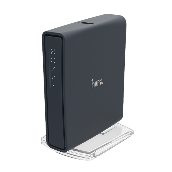 MikroTik hAP ac lite TC Dual-Concurrent 2.4/5GHz AP, 802.11ac, Five Ethernet ports, PoE-out on port 5, USB for 3G/4G support, universal tower case