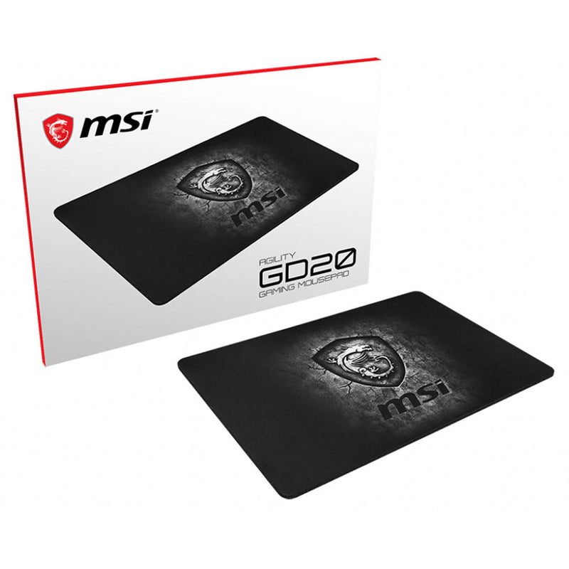 MSI AGILITY GD20 Pro لوحة ماوس للألعاب "320 مم × 220 مم ، سطح نسيج فائق النعومة من Pro Gamer ، تصميم Iconic Dragon ، قاعدة مطاطية مانعة للانزلاق وامتصاص الصدمات"