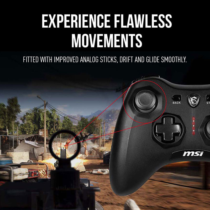 MSI FORCE GC30 V2 Wireless Gaming Controller for PC and Android (Black)