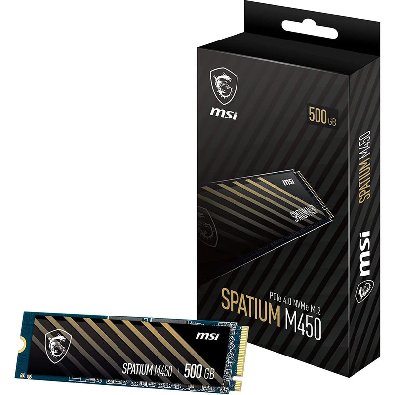 MSI SPATIUM M450 PCIe 4.0 NVMe M.2 Intenal SSD - 500GB