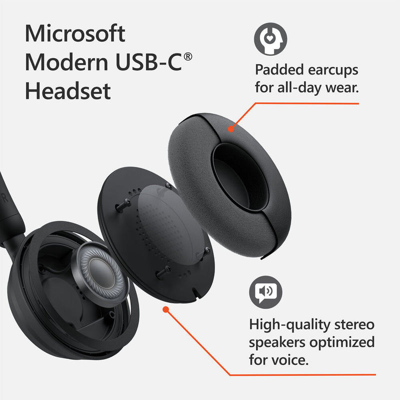 Microsoft Modern USB Type-C Wired On-Ear Headset