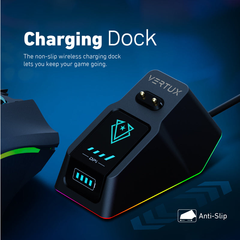 VERTUX Mustang Wireless Gaming Mouse - 10,000 DPI