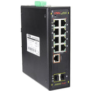 ONV Full gigabit 10-port L2+ managed industrial PoE fiber switch