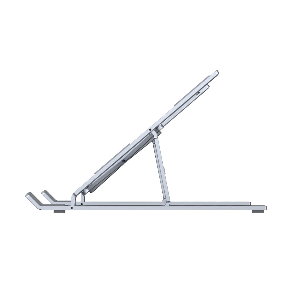 Unitek OT155SL Mechanical Foldable Laptop Stand – 6-Level Aluminum Riser, Space Grey, Portable with Carry Bag