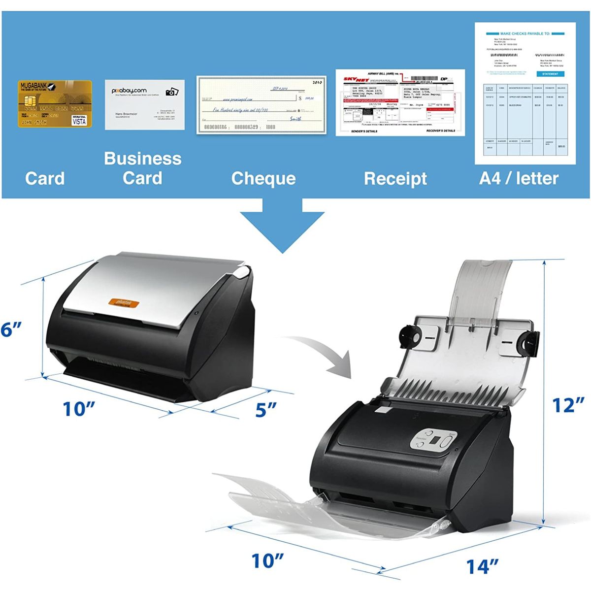 ماسح ضوئي للمستندات من Plustek SmartOffice PS186