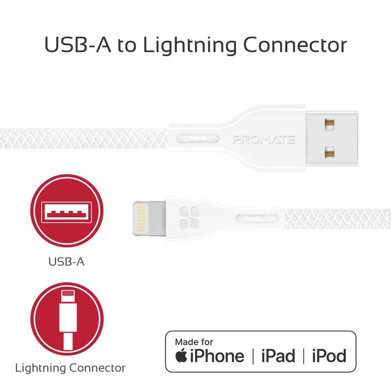 Promate Lightning Cable for iPhone/iPad - 1.2m