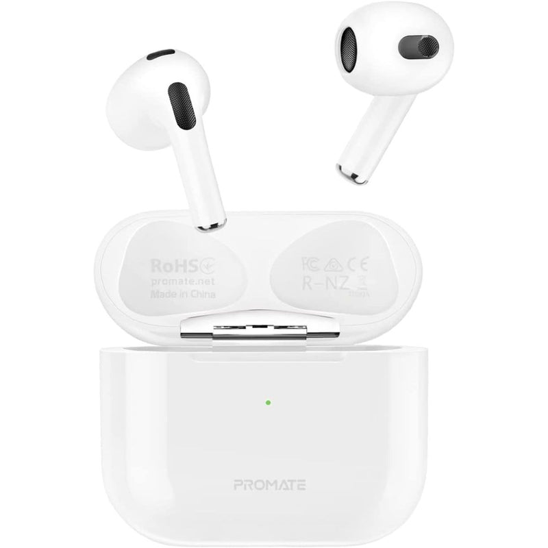 Promate FreePods-2 Bluetooth v5.0 Earphones with Wireless Charging Case
