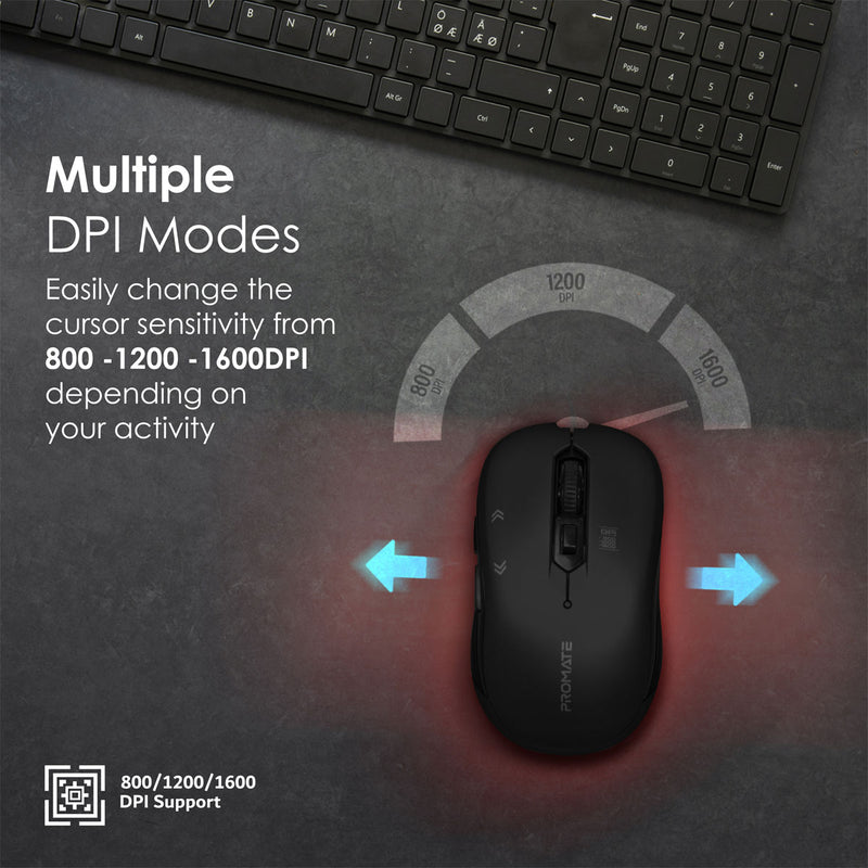 Promate Optical Wireless Mouse - Slider