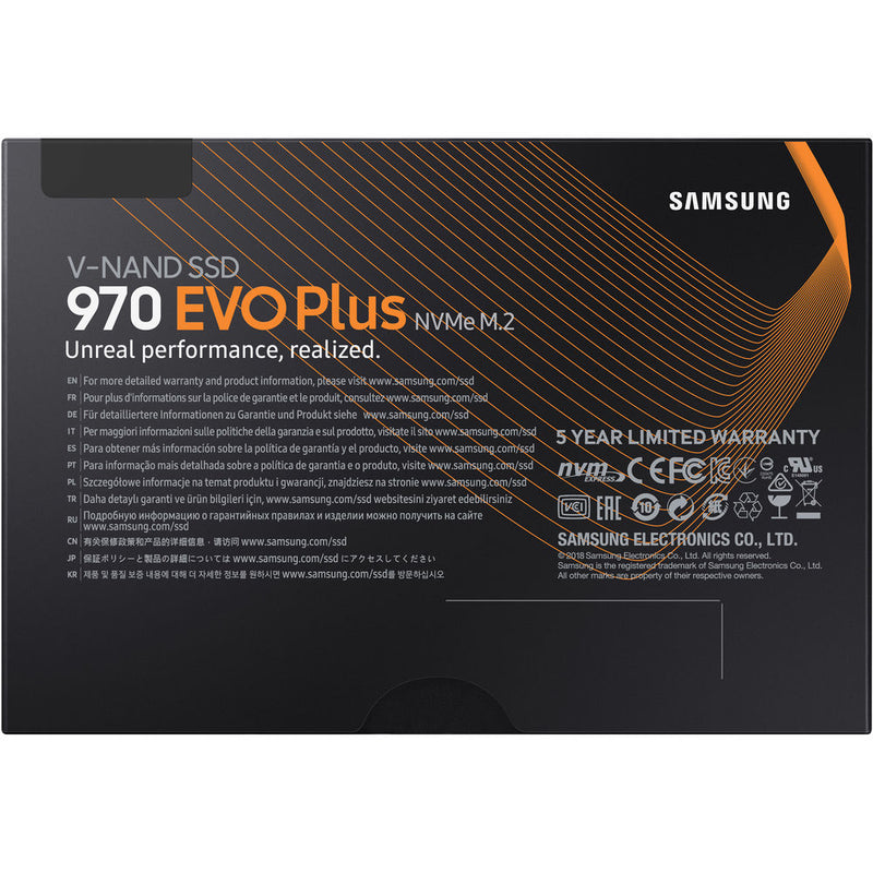 Samsung 970 EVO Plus NVMe M.2 Internal SSD - 250GB