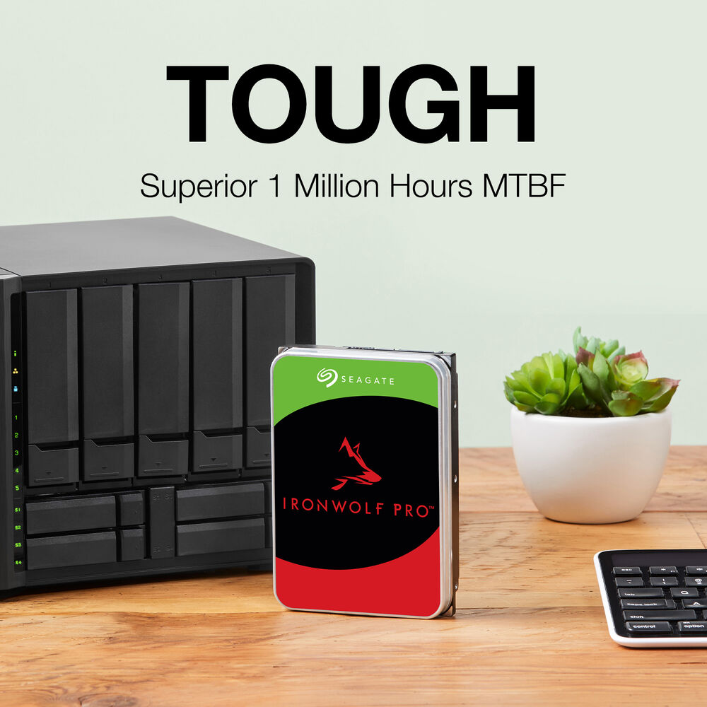 Seagate IronWolf 10TB NAS HDD – 3.5" SATA 6Gb/s, 7200 RPM, 256MB Cache, 180TB/yr Workload, CMR, RV Sensors