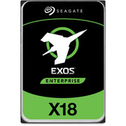 قرص Seagate Exos X18 بسعة 12 تيرابايت للأعمال – 3.5 بوصة SATA بسرعة 6 جيجابت/ثانية، 7200 دورة/دقيقة، ذاكرة مؤقتة 256 ميجابايت، عبء عمل 550 تيرابايت/سنة، متوسط عمر تشغيلي 2.5 مليون ساعة