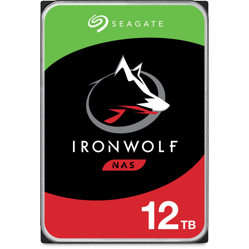 محرك الأقراص الصلبة Seagate IronWolf SATA III مقاس 3.5 بوصة داخلي NAS - سعة 12 تيرابايت