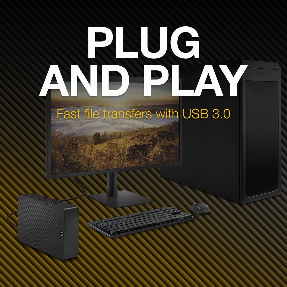 محرك الأقراص الصلبة الخارجي Seagate Expansion Desktop USB 3.0 - 10 تيرابايت