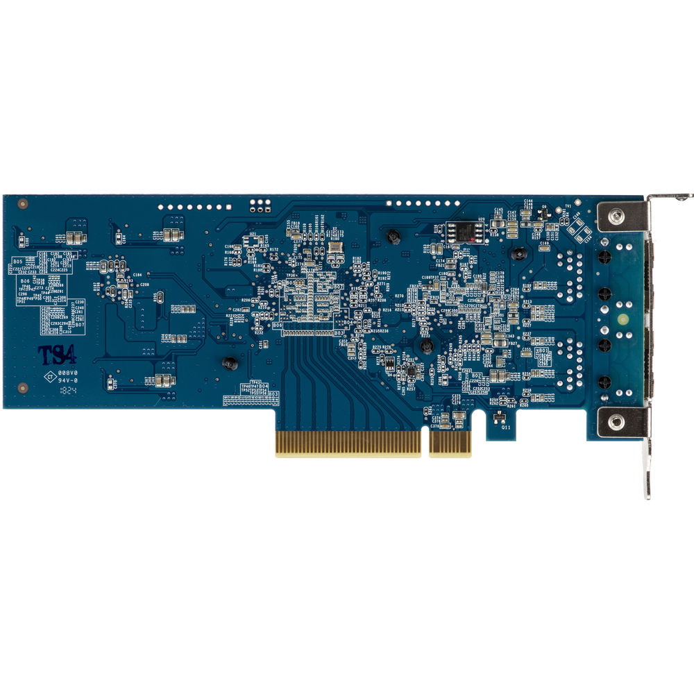 Synology E10G18-T2 محول PCIe 3.0 x8 مزدوج المنافذ بسرعة ١٠ جيجابت – ٢x RJ-45، تجميع سرعة ٢٠ جيجابت، Jumbo Frame، TSO، Checksum Offload