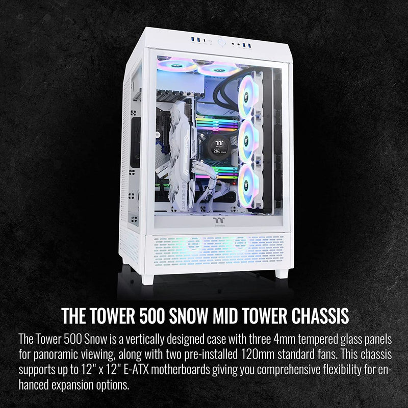 Thermaltake Tower 500 Mid Tower Chassis with Three 4mm Tempered Glass Panels