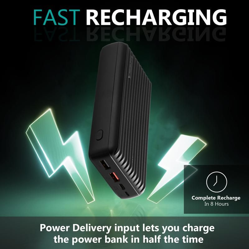Promate 30000mAh Power Delivery and Quick Charge 3.0 Power Bank