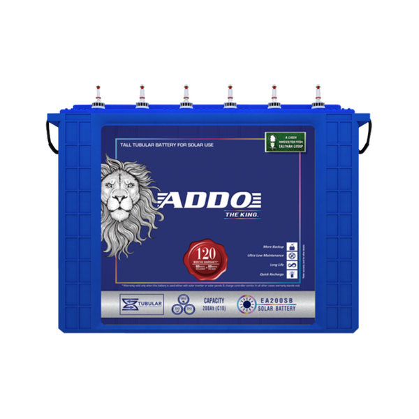 UPS - BAT ADDO 12V / 200A, TT 200 - أنبوبي طويل - AGM