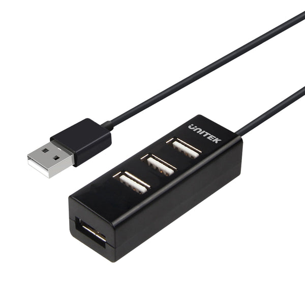 UNITEK 4 Ports USB 2.0 Hub (80cm Cable)