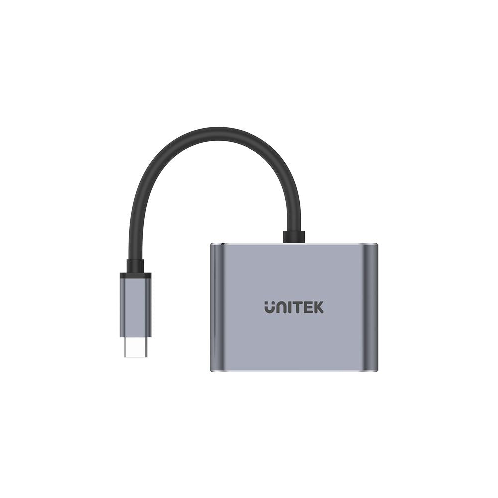 محول UNITEK 4K 60Hz USB-C إلى HDMI 2.0 وVGA مع شاشة مزدوجة MST 