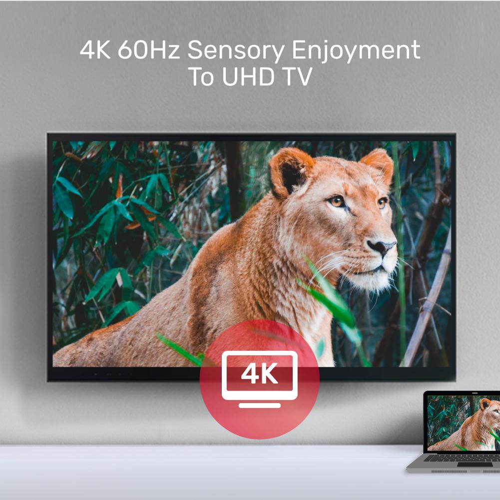 محول UNITEK 4K 60Hz USB-C إلى HDMI 2.0 وVGA مع شاشة مزدوجة MST 