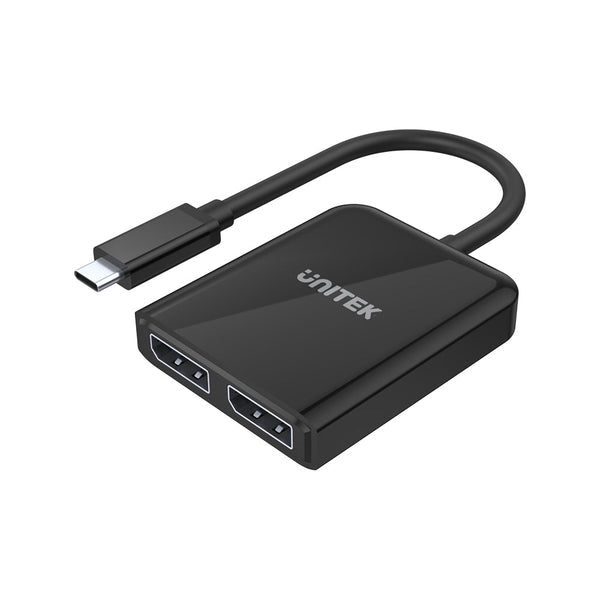 UNITEK 8K USB-C to Dual DisplayPort 1.4 Adapter with MST Dual Monitor