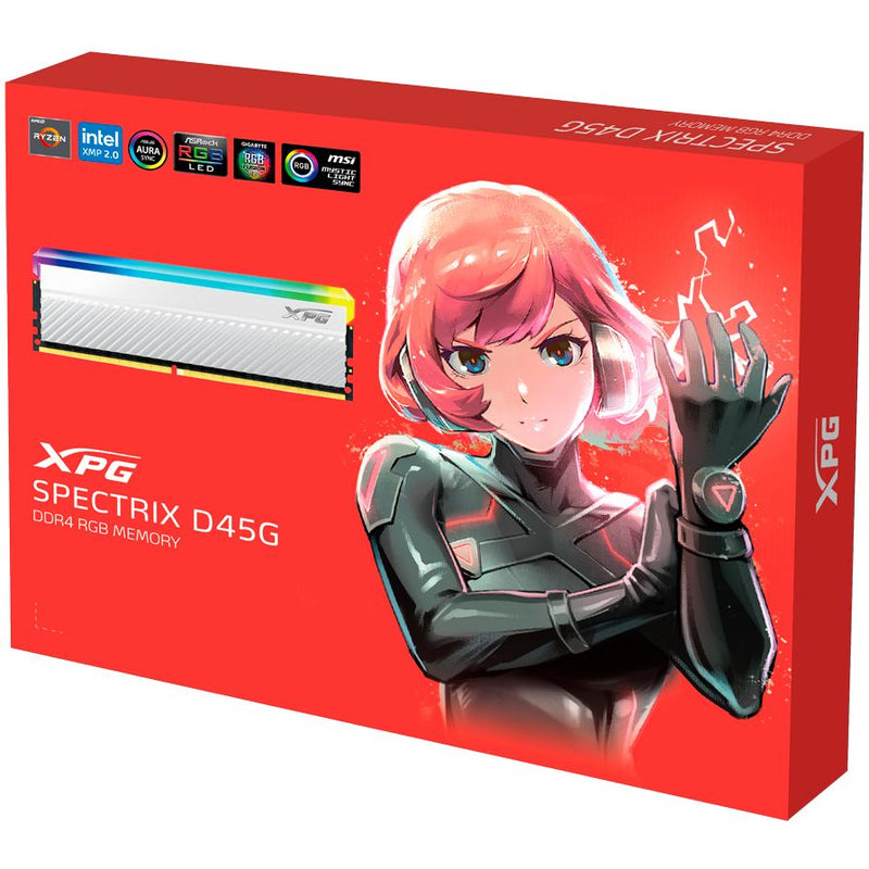 XPG SPECTRIX D45G DDR4 RGB - 16GB (2x 8GB) - U-DIMM - 3600MHz