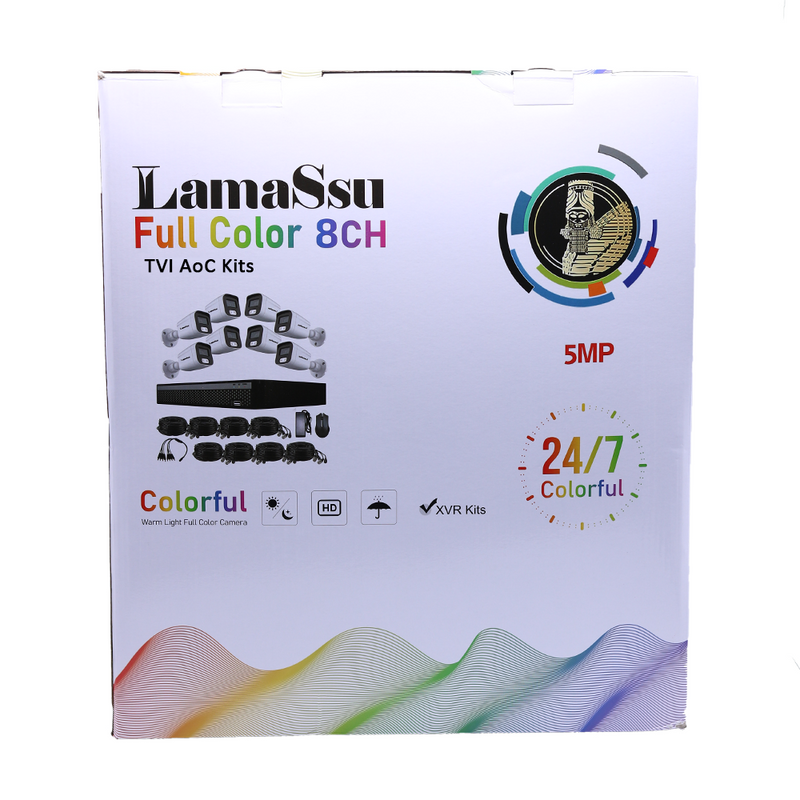 LamaSsu 8CH 5MP Full Color & XVR Kits TVI Output / Audio Over Coaxial