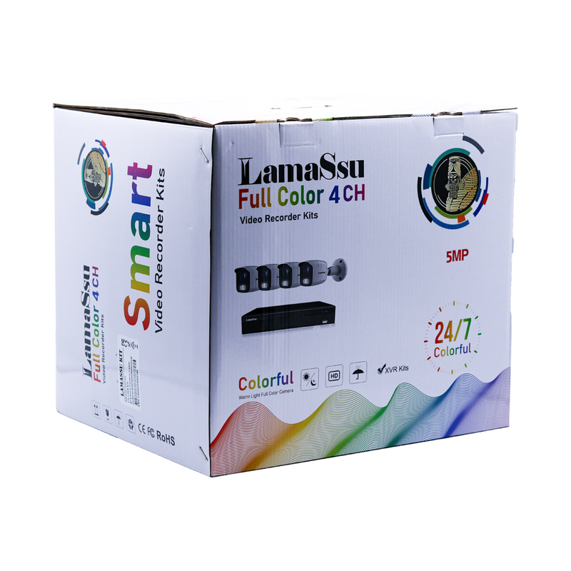 LamaSsu 4CH 5MP Full Color & XVR Kits