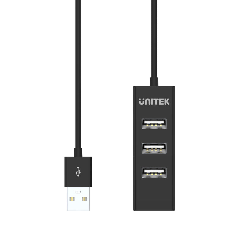 UNITEK 4 Ports USB 2.0 Hub (80cm Cable)