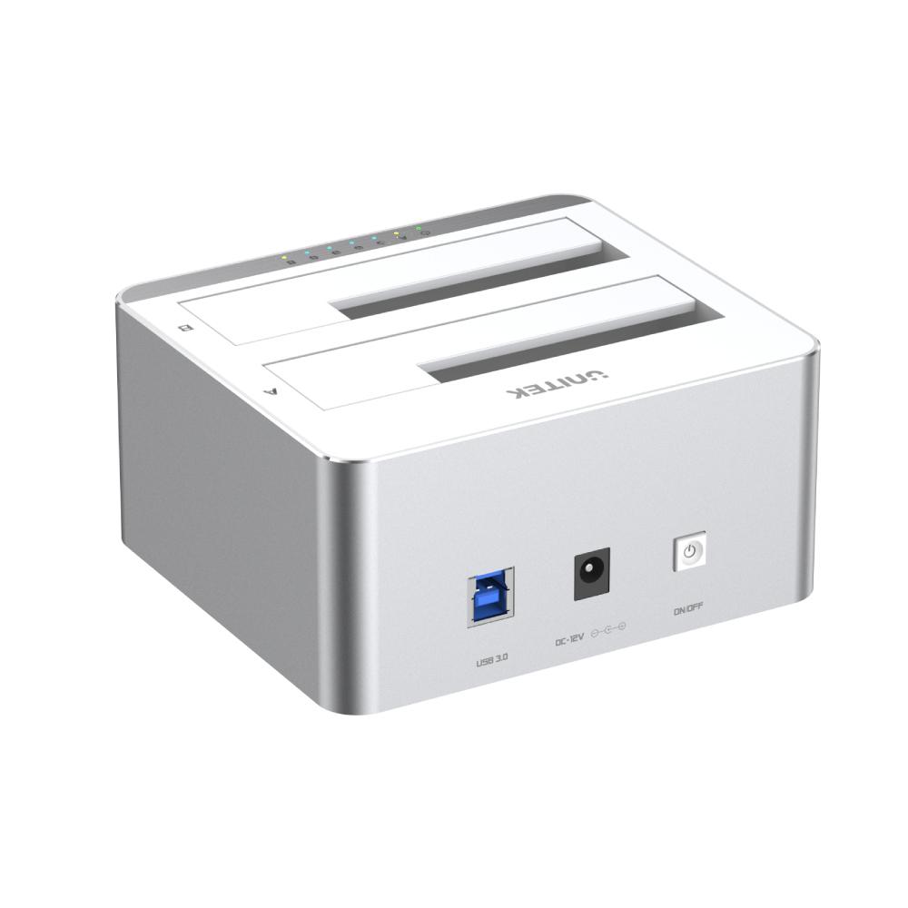 UNITEK USB 3.0 to SATA III Dual Bay HDD/ SSD Docking Station with UASP & Offline Clone