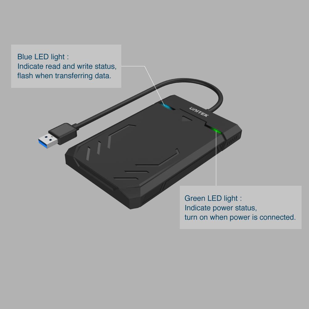 UNITEK USB-A to 2.5" SATA6G HDD/SSD Hard Disk Enclosure
