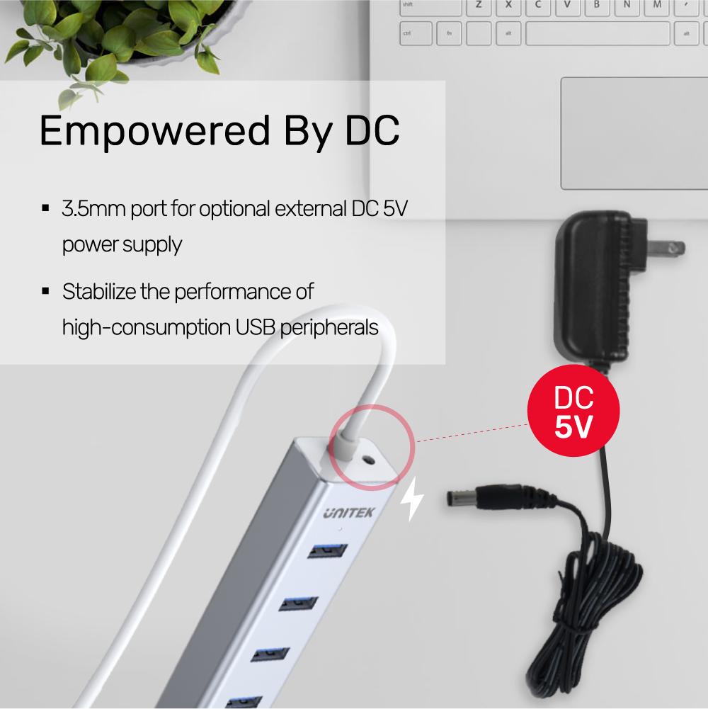 UNITEK 7-Port Powered USB 3.0 Hub