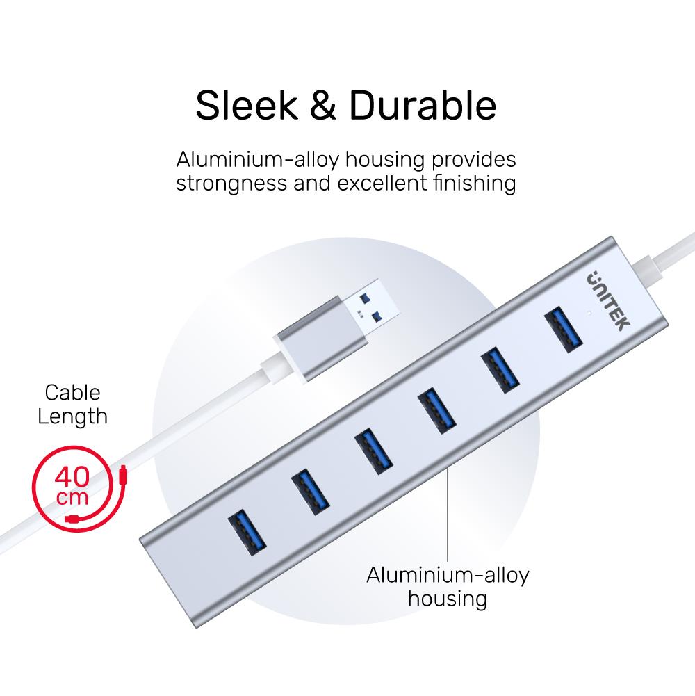 UNITEK 7-Port Powered USB 3.0 Hub