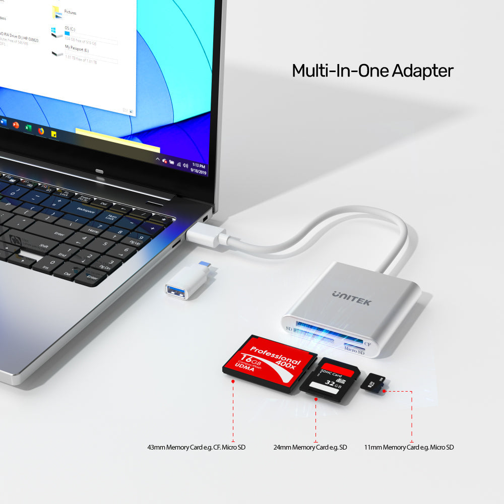 CFast Card Reader, USB C CFast 2.0 Card Reader, Type-C 3.0 5Gbs CFast Memory Card Adapter For SanDisk, Lexar, Transcend, Sony Card, Read CFast/TF/ SD/XD/CF 5 Cards Simultaneously