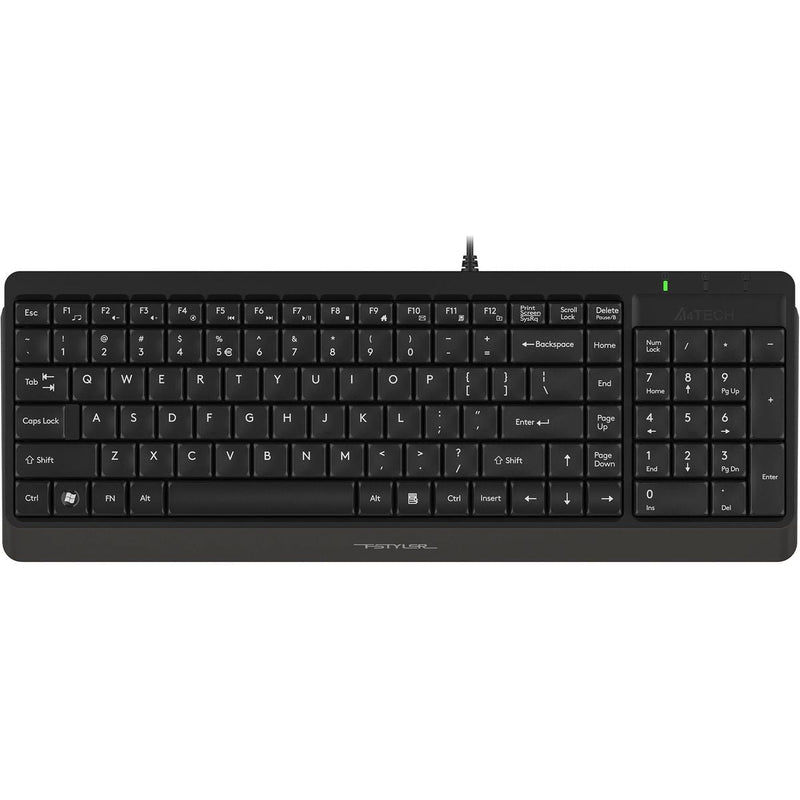 A4Tech FK15 2-Section Compact Keyboard - Arabic/English - FK15 Grey - Keyboards - alnabaa.com - النبع