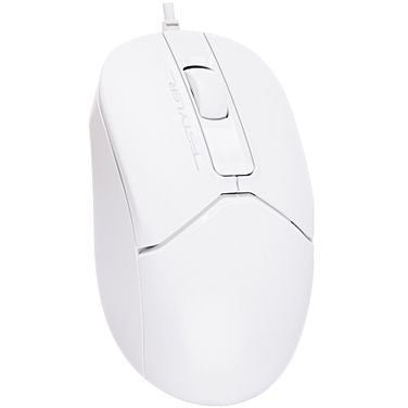 A4Tech FM12 1200 DPI Wired Optical Mouse - FM12 White - Mice - alnabaa.com - النبع